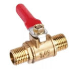 Grifo Bronce Salida de Aire Compresor Rosca 1/4x1/4 / M-M